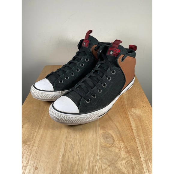 Converse Chuck Taylor All Star High Street Black Canvas Sneakers 166077C size 11